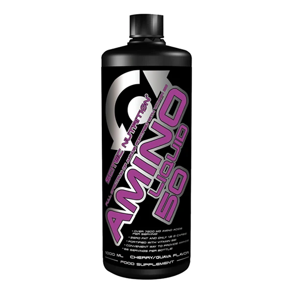 Scitec Nutrition Amino Liquid 50 Cherry & Guava Flavour 1000ml - Muscle Recovery - Scitec Nutrition
