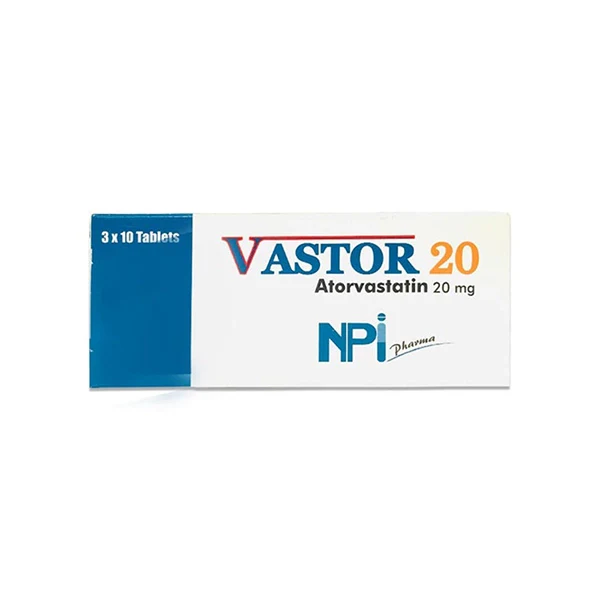 Vastor 20mg Tab 30's