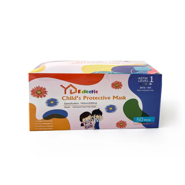 Yd Eclectic Pink Kids Face Mask 50's