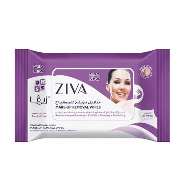 Ziva Make up Removal 25 Wipes Flowpack
